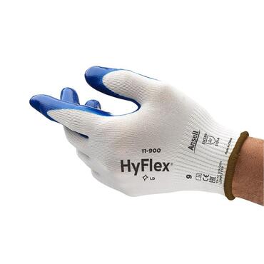 Glove HyFlex® 11900 oil-repellent blue and white